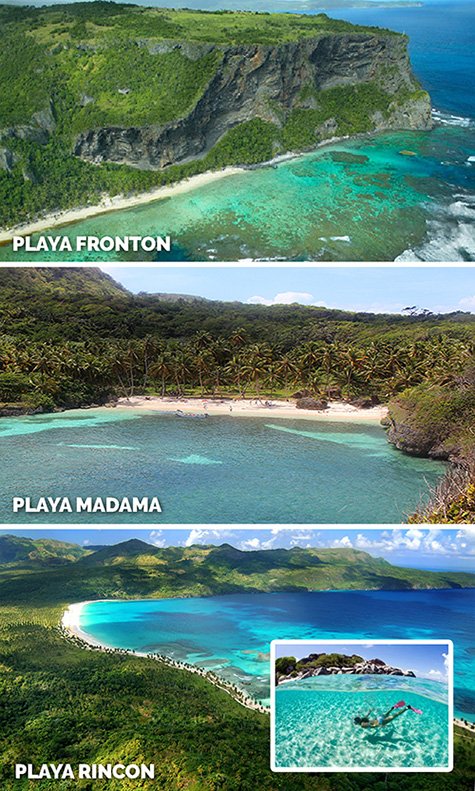 Best Snorkeling Tours in Las Galeras Dominican Republic to beaches of Playa Fronton, Madama and Playa Rincon.